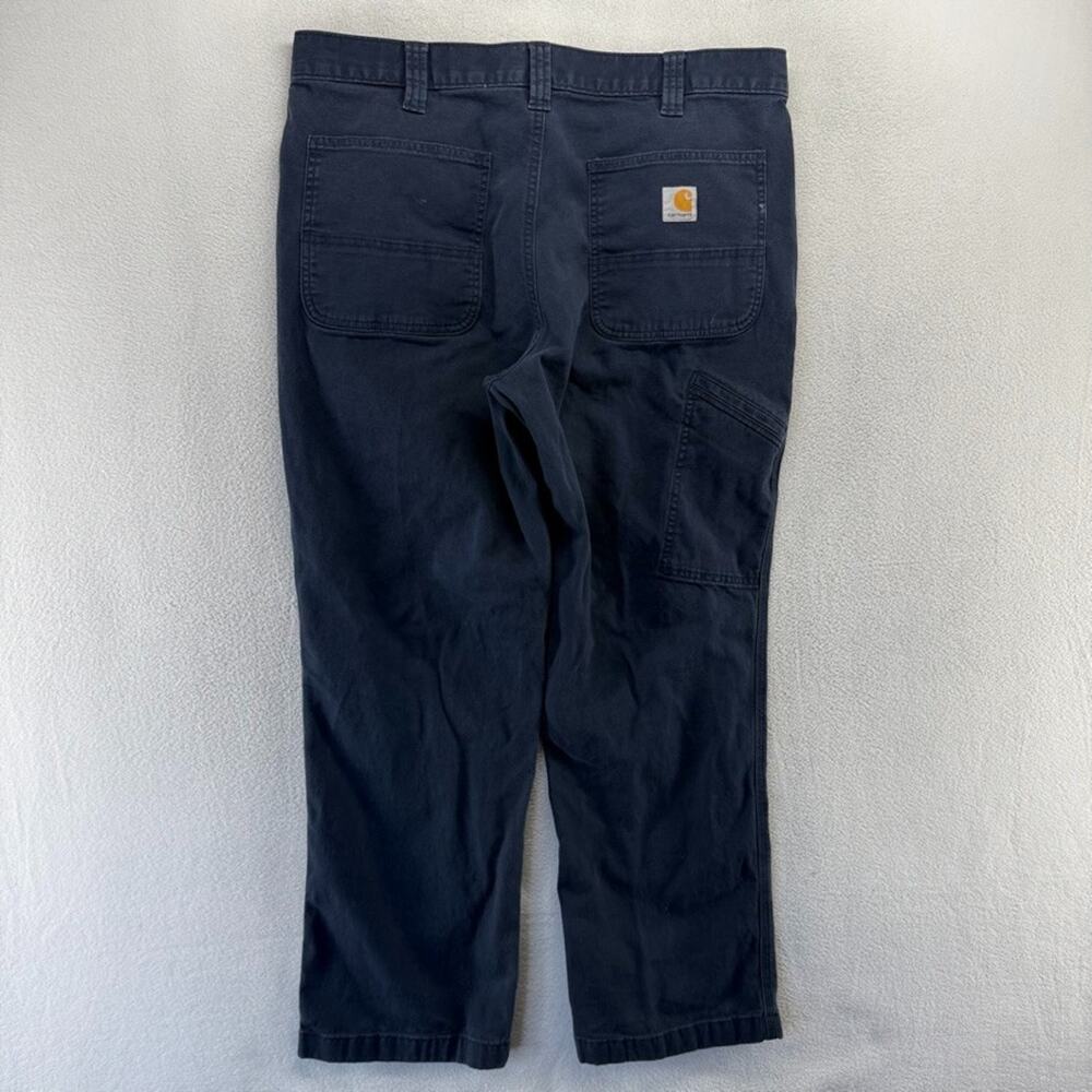 Carhartt Pants men's 36x30 Fits 35x28 Blue Carpenter Canvas Straight Workwear